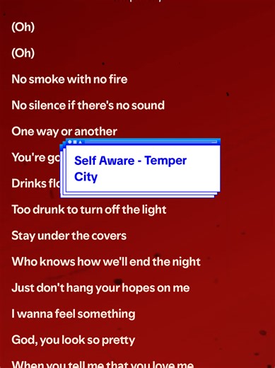 Self Aware - Temper City: Song Lyrics & Key Lines