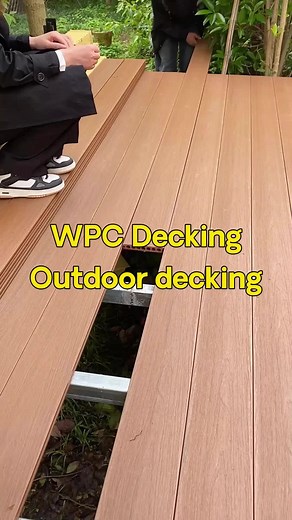 Don't build cement floor,this is WPC decking, it's waterproof moisture proof,no need to painting and maintenance, easy installation price much cheaper than solid wood, contact us if you need samples. More information: Email:Lucy@shjuncent.com wechat:shjuncent / Whatapp: 86-17301791792 #Deck #decking #wpcdecking #wpcdeck #wpcflooring #wpcfloor #JUNCENT #wpcmanufacturer#gardendecking #outdoordecking #outdoorflooring #3ddecking #3dfloor #Co-extrusiondecking #compositedecking