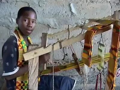 The art of making #Kente A silk and cotton fabric made of interwoven cloth strips worn by the people of #Ghana. | Africa.com