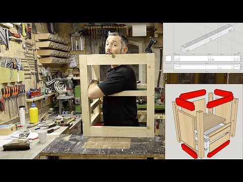 Carpentry technique: creating a furniture frame with tenons, mortises, and dimpled panels