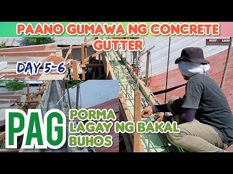 Paano gumawa ng concrete gutter