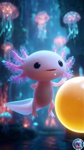 Cute Axolotl - Lumi Touch Of Wonder #axolotl #axolotls #axolotlpet #axolotltank