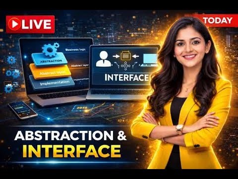 🔴 Abstraction & Interface in Java | OOP Concepts Explained Clearly | Live Coding Session🔥