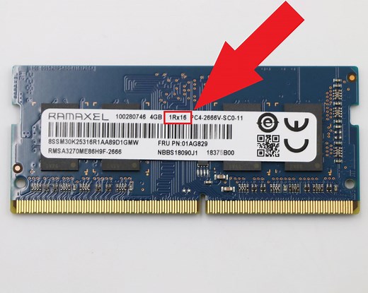 Beware of the single rank x16 RAM kits sneaked in some laptop models! The 1Rx16 modules have significantly lower bandwidth compared to the 1Rx8 variants