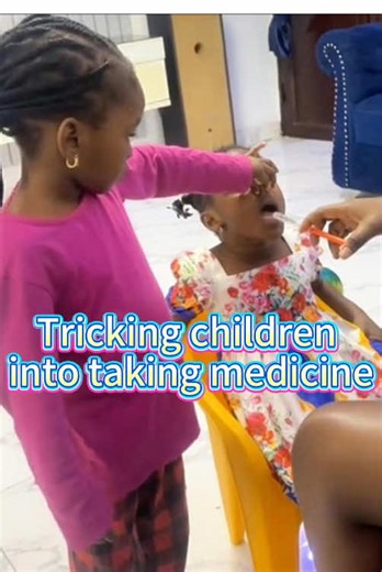 Tricking children into taking medicine #child #baby #fyp #funnyvideo #funny