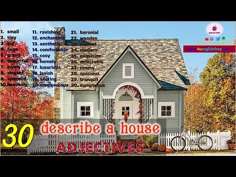 [7] ENGLISH ADJECTIVES | Describe a HOUSE (with examples)