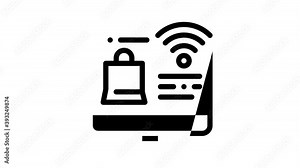 Internet Of Things IOT Icon Animation Wifi Signal In Bus And Truck, Cctv Camera And Drone Internet Of Things