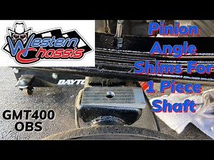 1 Piece Drive Shaft For 2WD Extended Cab OBS Chevy Pickup (Part 2) Pinion Angle Shims And U-Bolt Ins
