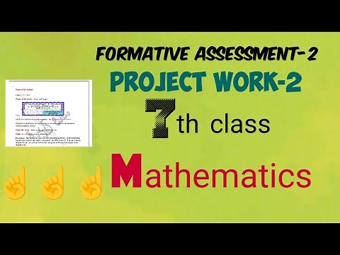 7th class Maths project work-2 || Formative Assessment 2 💯☝️