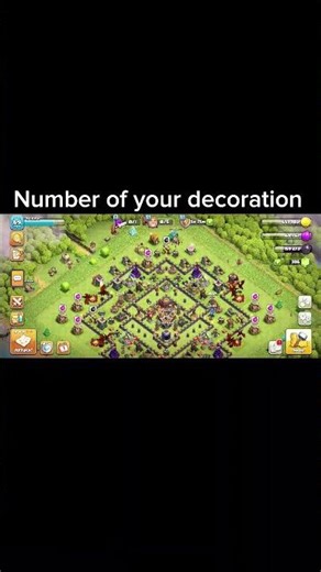 the number of clans of clans decoration #supercell #clashofclans #th18 #shorts #newupdate