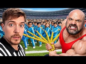 mr beast hindi 100 Kids Vs World's Strongest Man! | Hindi Dubbed | HD | @MrBeast | @IShowSpeed