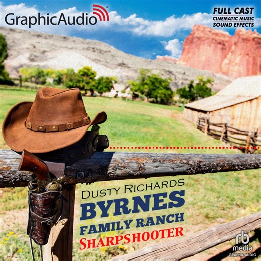 Listen to a Graphic Audio Sample from the NEW Byrnes Family Ranch 11: Sharpshooter by Dusty Richards. https://loom.ly/y3X6nVk. When a new railroad route is planned to pass through Navajo territory, Chet fights to get the Indians a contract to supply the locomotives with coal. But the corrupt politicians in Tucson and D.C. have other ideas. The coal contract means millions, and the ruthless Tucson Ring will do anything to get it—even if it means killing a US marshal. Battling bandits, the railroa