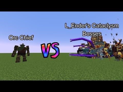 Orc Chief vs L_Ender's Cataclysm Bosses | Minecraft Mob Battle