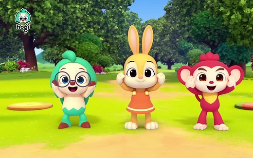 Head Shoulders Knees & Toes _ Sing Along with Hogi _ Pinkfong & Hogi