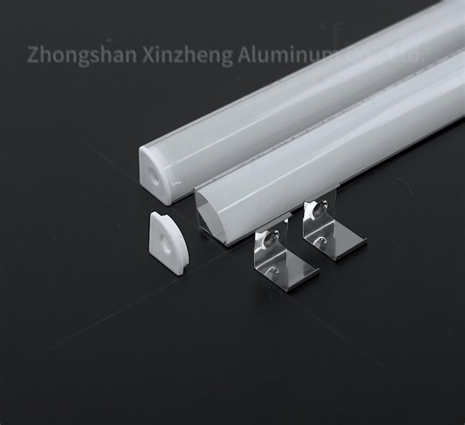 J1616 45 Degree Corner Aluminum Profile Led Strip Light Aluminum Channel Led Aluminum Profile With Black White Diffuser