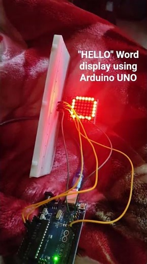 "HELLO" Word display using Arduino UNO.