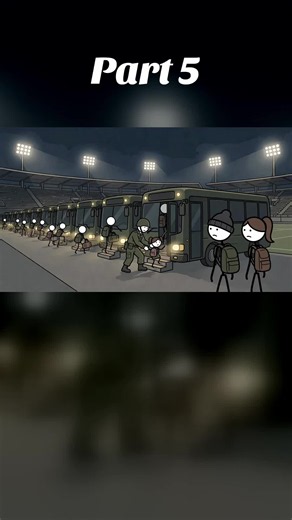 zombie survival part 5: the convoy 🧟 40 buses, one rule — it doesn't wait. and carter finally turns his head #zombiesurvival #survivalstory #stickfigure #scarytiktok #storytime