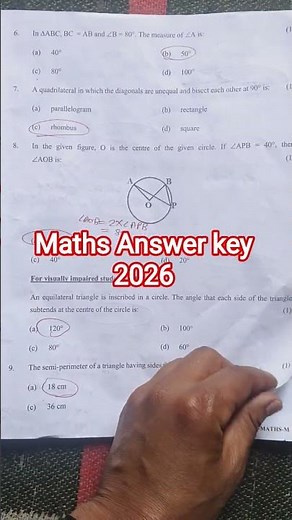 Maths Answer key 2026 /Class 9 Maths Annual Paper Solution 2026 /Maths Solution 2026 Class 9 Evening