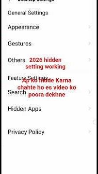 hidden setting app hidde Karna #paisayenyasathiupay