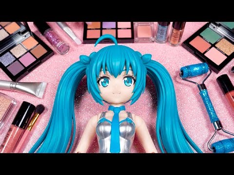 Hatsune Miku Skincare + Makeup Makeover ASMR 💄✨ Relaxing Toy Sounds