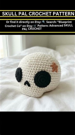 HOW TO CROCHET AN EASY AMIGURUMI SKULL | PREMIUM DIGITAL PDF PATTERN GUIDE