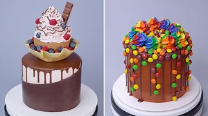 Unique Birthday Cake Ideas: Fruit Ice Cream Cake & Skittles Splash! 🎂🍦🌈 | Cake Videos