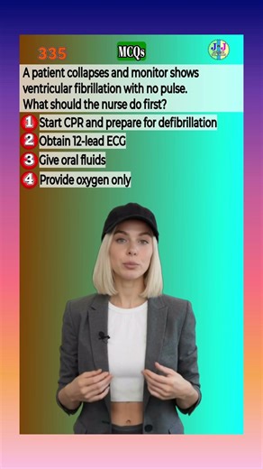 🚨 Pulseless Ventricular Fibrillation — Seconds Matter! Choose the Priority Nursing Action.