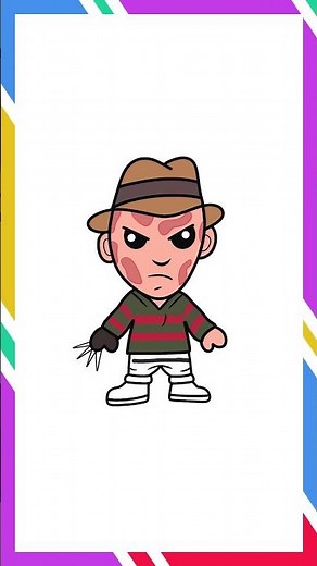 Drawing Freddy Krueger Cartoon Easy