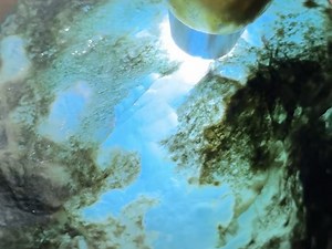 百万级别，莫西沙冰种天空蓝，现已开窗