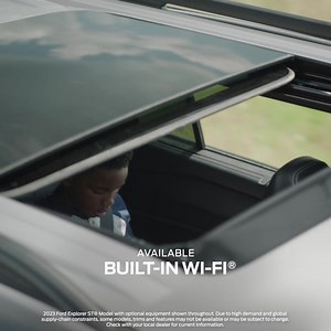 Stay connected in the Ford Explorer® with an available 10.1” touchscreen and built-in Wi-Fi. It also doesn’t hurt to be able to look up and see the stars with the available moonroof. Visit Prairie Hills Ford to learn more. #DiscoverSummerWithFord Disclaimer: 2023 Ford Explorer ST® Model with optional equipment shown throughout. Wi-Fi Hotspot includes complimentary wireless data trial that begins upon AT&T activation and expires at the end of 3 months or when 3GB of data is used, whichever comes 