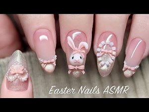 🐰 Easter Nails ASMR | Relaxing Step-by-Step Nail Art Tutorial 💅| No Talking Ep.28