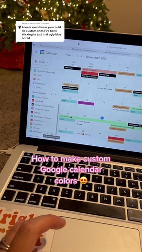 Reply to @alexisjo55 How to customize your #GoogleCalendar 🗓 December Google Calendar color palette’s ❄️🎄 #fyp #aesthetic #digitalcalendar