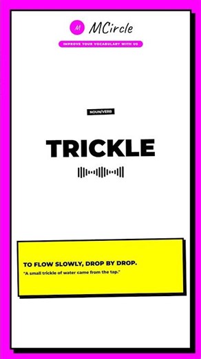 Learn English: What is Trickle? | Vocabulary Shorts