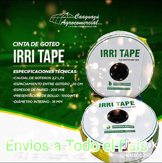 Cinta de riego por goteo – 200 micrones Ideal para cultivos hortícolas, eficiente y duradera. Ahorra agua, cuida tus plantas y aumenta tu producción. ¡Hacé que cada gota cuente! Escribime al Privado Envíos a todo Paraguay #horticultura #riegoporgoteo #tomate #locote #cebolla #repollo #sandia #agroparaguay🇵🇾