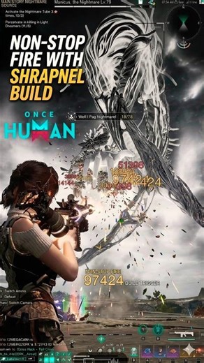 Shrapnel Build Manibus Nightmare | Once Human #oncehuman #openworld #viralshort #shortsfeed