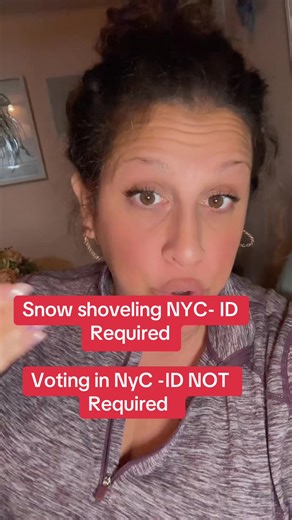 Snow Shoveling in NYC: ID Required vs. Voting: ID Not Required