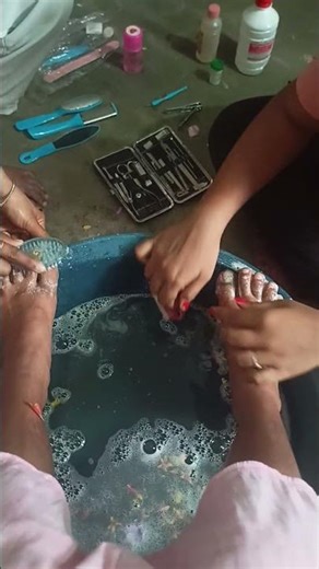 pedicure practice by students #besic course for beginners 🎓