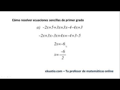 Cómo resolver ecuaciones sencillas de primer grado. Ejercicios resueltos paso a paso