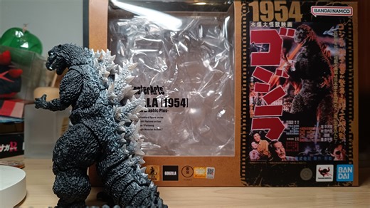 【全网首发】shm初代哥斯拉1954白热光版 视效增强 shmonsterarts简单分享和对比