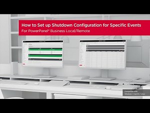 CyberPower PowerPanel® Business Local/Remote - Shutdown Configuration for Specific Events
