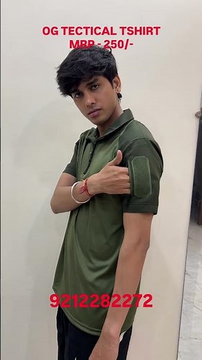 OG Tactical Half T-Shirt with Arm Pocket | Army Style Military T-Shirt | Durga Army & Police Store