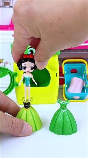 ASMR Unboxing Frozen Elsa & Princess Washing Machine Toy | Satisfying Toy Sounds #Shorts