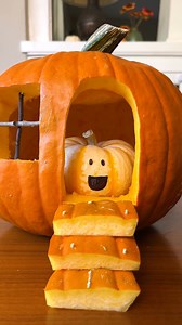 How to make a Pumpkin House! 🏡 This pumpkin carving idea is super cute AND super easy! #pumpkin #pumpkinpatch #pumpkincarving #Halloween #crafting | Jeff & Lauren