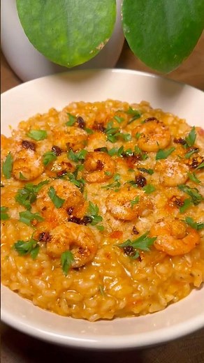 Shrimp risotto 🍤 #recipe #quickrecipe #easyrecipe #simplerecipe