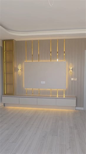 LCD wall TV panel #wpclouvers#pvc#intireor