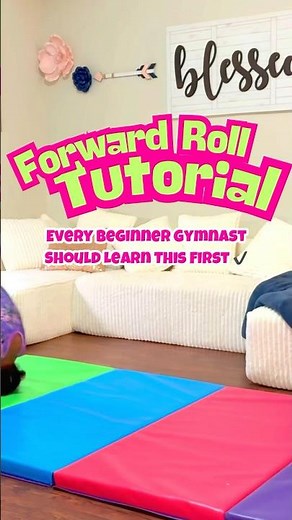 Forward Roll Tutorial for Beginner Gymnasts 🤸🏻‍♀️ #gymnasticstutorial #beginnergymnastics