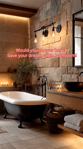 6 dreamy cabin showers where nature meets relaxation. 𝐂𝐨𝐦𝐦𝐞𝐧𝐭 𝐲𝐨𝐮𝐫 𝐟𝐚𝐯𝐨𝐫𝐢𝐭𝐞: 𝟏–𝟔 💬 Save for cabin bathroom inspo 🌲💦✨ #ForestCabin #CabinShower #RusticBathroom #NatureRetreat #CountrysideEscape #cabin #Amazing | DreamsCabin