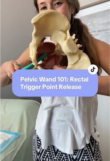 Did you know that you can perform trigger point releases with the pelvic wand rectally as well? Generally, we recommend using the smaller end for rectal use. This goes for both our male and female patients. For those who are unable to tolerate vaginal work, performing trigger points rectally is very beneficial. Using the wand rectally helps address hypertonicity (tight pelvic floor muscles) that could be contributing to constipation, tailbone pain, or even rectal pain. That’s right, one of the m