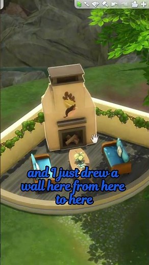 Placing Wall Decor For An Outdoor Fireplace Lounge | Sims 4