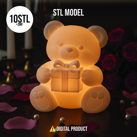 10 Teddy Bear Tea Light Holder STL Files, Cute LED Candle Base for 3D Printing, Nursery Night Light Decor, Bear Candle Stand Bundle, Digital - Etsy Canada